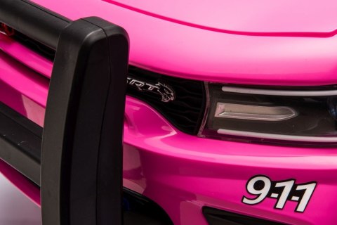Auto Na Akumulator Dodge Charger Policyjny Różowy Auto Na Akumulator Dodge Charger Policyjny Różowy