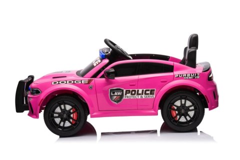 Auto Na Akumulator Dodge Charger Policyjny Różowy Auto Na Akumulator Dodge Charger Policyjny Różowy