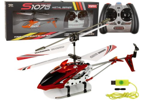 Helikopter Zdalnie Sterowany RC Żyroskop Syma S107G Czerwony Helikopter Zdalnie Sterowany RC Żyroskop Syma S107G Czerwony