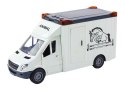 Auto Transporter Koni Otwierane Drzwi Światło Dźwięk Biały Auto Transporter Koni Otwierane Drzwi Światło Dźwięk Biały