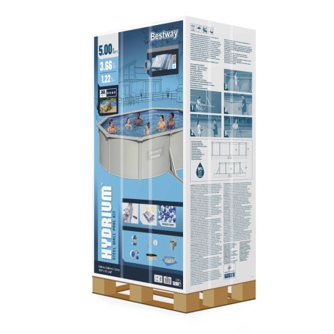 Basen Metalowy Hydrium 5m x 3,60m x 1,20m Bestway 56586 Basen Metalowy Hydrium 5m x 3,60m x 1,20m Bestway 56586