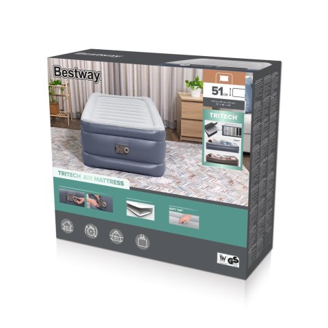 Dmuchany Materac Z Pompką 191 x 97 x 51 cm Bestway 6713G Dmuchany Materac Z Pompką 191 x 97 x 51 cm Bestway 6713G