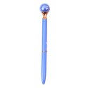 Długopis Z Dużą Perłą Obrotowy Mechanizm Niebieski Tusz 1.0mm Mix