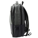 Plecak Miejski Biznesowy USB Kieszeń Na Laptopa Czarno Szary 16L 41cm