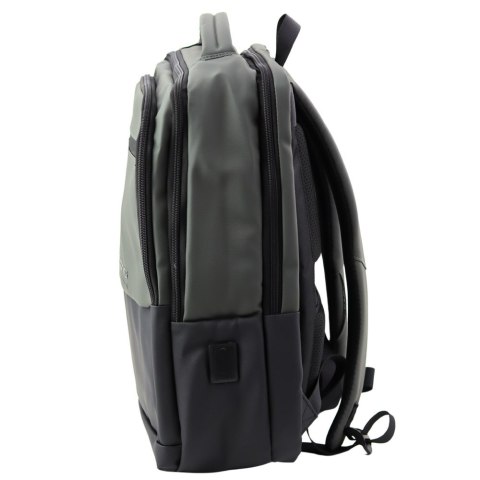 Plecak Miejski Biznesowy USB Kieszeń Na Laptopa Czarno Szary 16L 41cm Plecak Miejski Biznesowy USB Kieszeń Na Laptopa Czarno Szary 16L 41cm