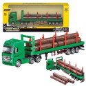 Ciężarówka Transport Drewna Metalowa Huina 1:50 Zielona