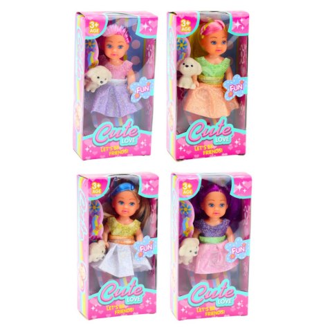 Zestaw Mini Laleczka W Sukience Piesek Lalka Pupil Mix 12cm Zestaw Mini Laleczka W Sukience Piesek Lalka Pupil Mix 12cm