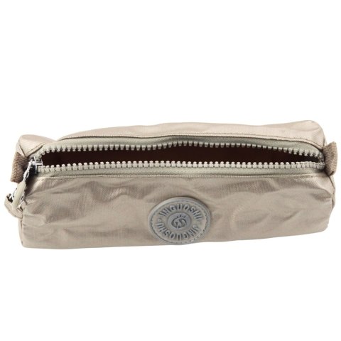 Piórnik Szkolny Organizer Jednokomorowy Srebrny 21,5cm Piórnik Szkolny Organizer Jednokomorowy Srebrny 21,5cm