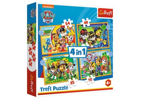 Puzzle - 4w1 - Wakacyjny Psi Patrol Trefl 34395