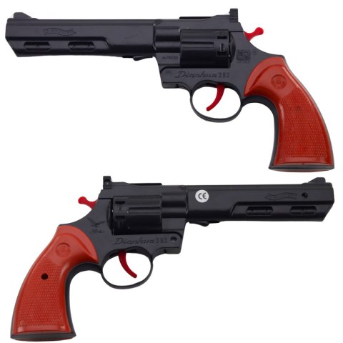 Rewolwer Na Kapiszony Pistolet Rekwizyt Dźwięk Strzału Czarny Rewolwer Na Kapiszony Pistolet Rekwizyt Dźwięk Strzału Czarny