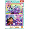 Puzzle - 2x24 - Zabawy z Gabby - Universal Gabbys Dollhouse Trefl 34433