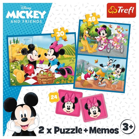 Puzzle - 2w1 + memos - Poznaj bohaterów Disney Trefl 93344