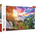 Puzzle 500 el. Widok na zamek Neuschwanstein, Niemcy Trefl 37427