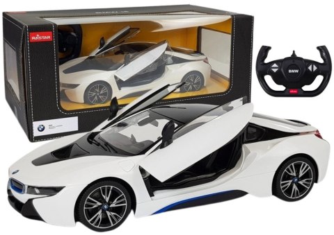 Auto R/C Sportowe Zdalnie Sterowane BMW i8 Rastar 1:14 Biały Auto R/C Sportowe Zdalnie Sterowane BMW i8 Rastar 1:14 Biały