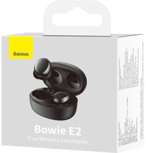 SŁUCHAWKI BEZPRZEWODOWE TWS Baseus Bowie E2 NGTW090001 BT 5.2 IP55 CZARNE SŁUCHAWKI BEZPRZEWODOWE TWS Baseus Bowie E2 NGTW090001 BT 5.2 IP55 CZARNE
