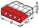 Szybkozłączka DRUT 4x 0,5-2,5mm2 WAGO 2273-204 (Paczka 100szt.) Szybkozłączka DRUT 4x 0,5-2,5mm2 WAGO 2273-204 (Paczka 100szt.)