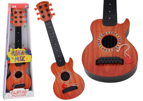 Gitara Zabawkowa Dla Dzieci Kostka Do Gry Drewno Pomarańczowa Gitara Zabawkowa Dla Dzieci Kostka Do Gry Drewno Pomarańczowa