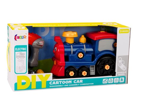 Lokomotywa Do Skręcania Kreskówkowa DIY Granatowa Lokomotywa Do Skręcania Kreskówkowa DIY Granatowa