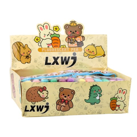 Zestaw Mini Zakreślaczy Kapibara W Etui Kolorowe Pstelowe 6szt Zestaw Mini Zakreślaczy Kapibara W Etui Kolorowe Pstelowe 6szt
