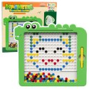Tablica Magnetyczna Układanka Mozaika Dinozaur Zielony Karty 20 Wzorów