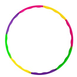 Hula Hop Z Wypustkami Składane Kolorowe 7El Średnica 50cm