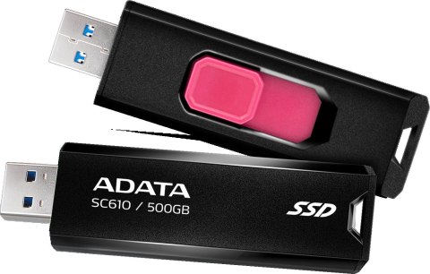 Dysk zewnętrzny SSD Adata SC610 500GB USB-C czarny