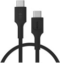 KABEL USB-C / USB-C Greencell PowerFlex 30cm PD 100W czarny silikonowy KABEL USB-C / USB-C Greencell PowerFlex 30cm PD 100W czarny silikonowy