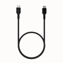 KABEL USB-C / USB-C Greencell PowerFlex 30cm PD 100W czarny silikonowy KABEL USB-C / USB-C Greencell PowerFlex 30cm PD 100W czarny silikonowy