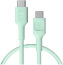 KABEL USB-C / USB-C Greencell PowerFlex 30cm PD 100W zielony silikonowy KABEL USB-C / USB-C Greencell PowerFlex 30cm PD 100W zielony silikonowy
