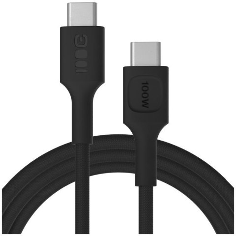 KABEL USB-C / USB-C Greencell PowerStream 200cm PD 100W czarny w oplocie KABEL USB-C / USB-C Greencell PowerStream 200cm PD 100W czarny w oplocie