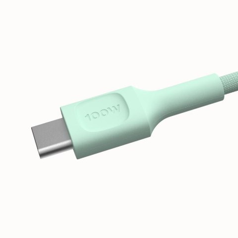 KABEL USB-C / USB-C Greencell PowerStream 200cm PD 100W zielony w oplocie KABEL USB-C / USB-C Greencell PowerStream 200cm PD 100W zielony w oplocie
