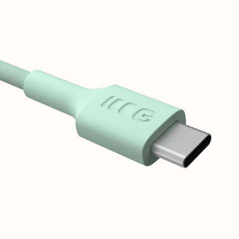 KABEL USB-C / USB-C Greencell PowerStream 200cm PD 100W zielony w oplocie KABEL USB-C / USB-C Greencell PowerStream 200cm PD 100W zielony w oplocie