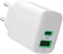 ŁADOWARKA SIECIOWA Greencell PowerSource Duo30 30W 1xUSB-C 1xUSB-A PD 3.0 QC 4.0+ biała ŁADOWARKA SIECIOWA Greencell PowerSource Duo30 30W 1xUSB-C 1xUSB-A PD 3.0 QC 4.0+ biała