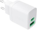 ŁADOWARKA SIECIOWA Greencell PowerSource Duo30 30W 1xUSB-C 1xUSB-A PD 3.0 QC 4.0+ biała ŁADOWARKA SIECIOWA Greencell PowerSource Duo30 30W 1xUSB-C 1xUSB-A PD 3.0 QC 4.0+ biała