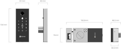 Inteligentny zamek cyfrowy Ezviz DL03 Pro Inteligentny zamek cyfrowy Ezviz DL03 Pro