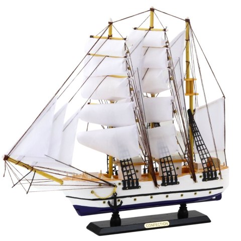 Model Kolekcjonerski Dekoracyjny Statek Żaglowiec Fregata Biały 49x43cm Model Kolekcjonerski Dekoracyjny Statek Żaglowiec Fregata Biały 49x43cm