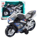 Motor Wyścigowy Ścigacz Napęd Światła Dźwięki Czarno-Niebieski