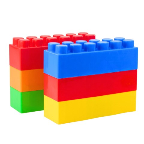 Zestaw Duże Klocki Konstrukcyjne W Torbie Kolorowe 28,5x9x9 cm 6el. Zestaw Duże Klocki Konstrukcyjne W Torbie Kolorowe 28,5x9x9 cm 6el.