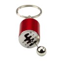 Brelok Metalowy Do Kluczy Skrzynia Biegów Ruchoma Czerwony