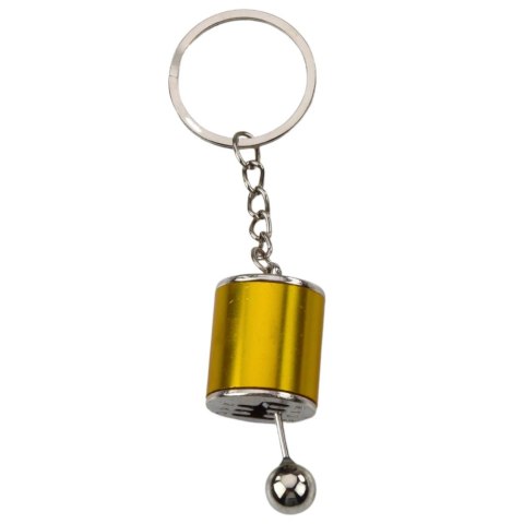 Brelok Metalowy Do Kluczy Skrzynia Biegów Ruchoma Złoty