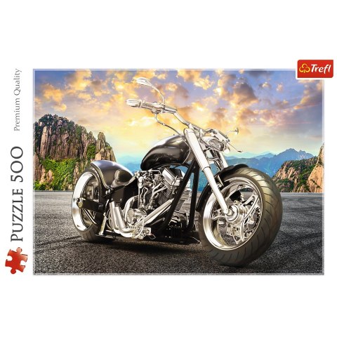 Puzzle 500 el. Czarny motocykl 37384