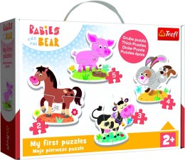 Puzzle - Baby Classic - Na farmie - Bobaski i Miś Trefl 36127