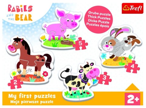 Puzzle - Baby Classic - Na farmie - Bobaski i Miś Trefl 36127